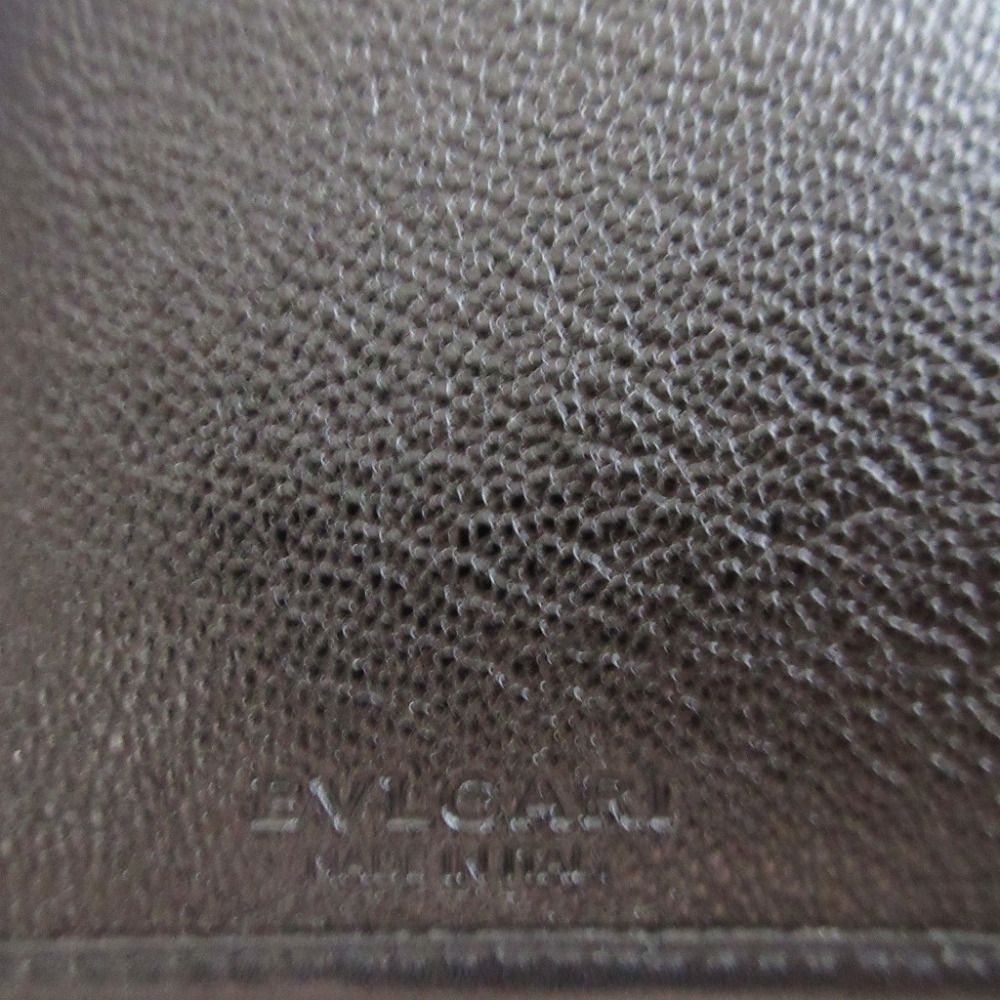 Bvlgari Doppiotondo Leather Black Bifold Wallet Long Bill Holder — view 8