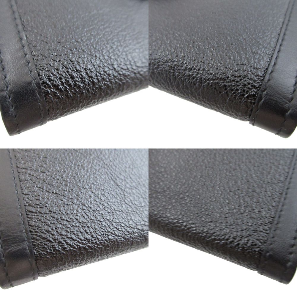 Bvlgari Doppiotondo Leather Black Bifold Wallet Long Bill Holder — view 7