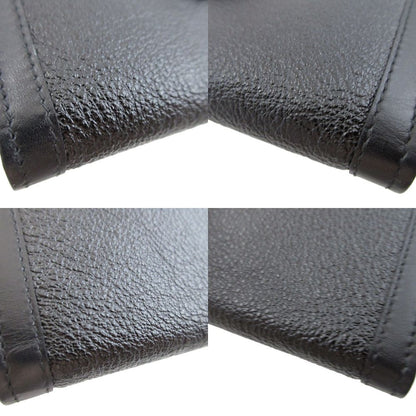 Bvlgari Doppiotondo Leather Black Bifold Wallet Long Bill Holder — view 7