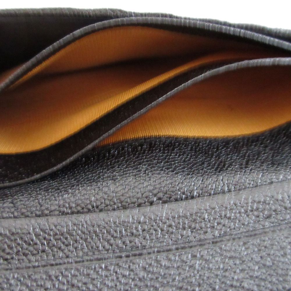 Bvlgari Doppiotondo Leather Black Bifold Wallet Long Bill Holder — view 6