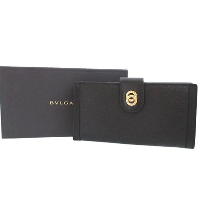 Bvlgari Doppiotondo Leather Black Bifold Wallet Long Bill Holder — view 2