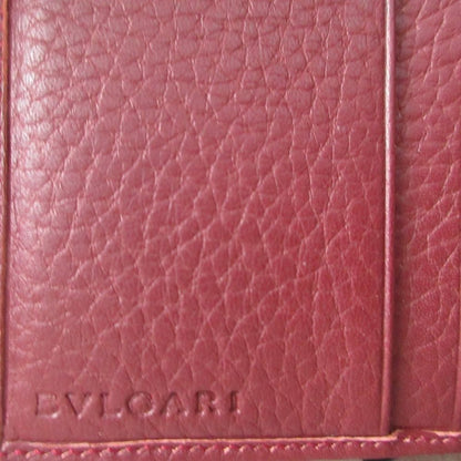 Bvlgari Canvas Leather Beige Bordeaux Hook Wallet — view 9