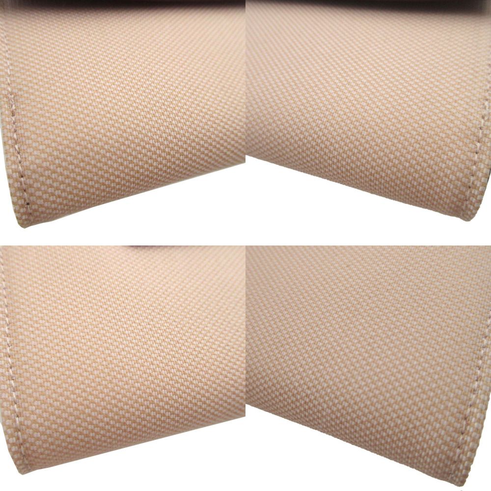Bvlgari Canvas Leather Beige Bordeaux Hook Wallet — view 8