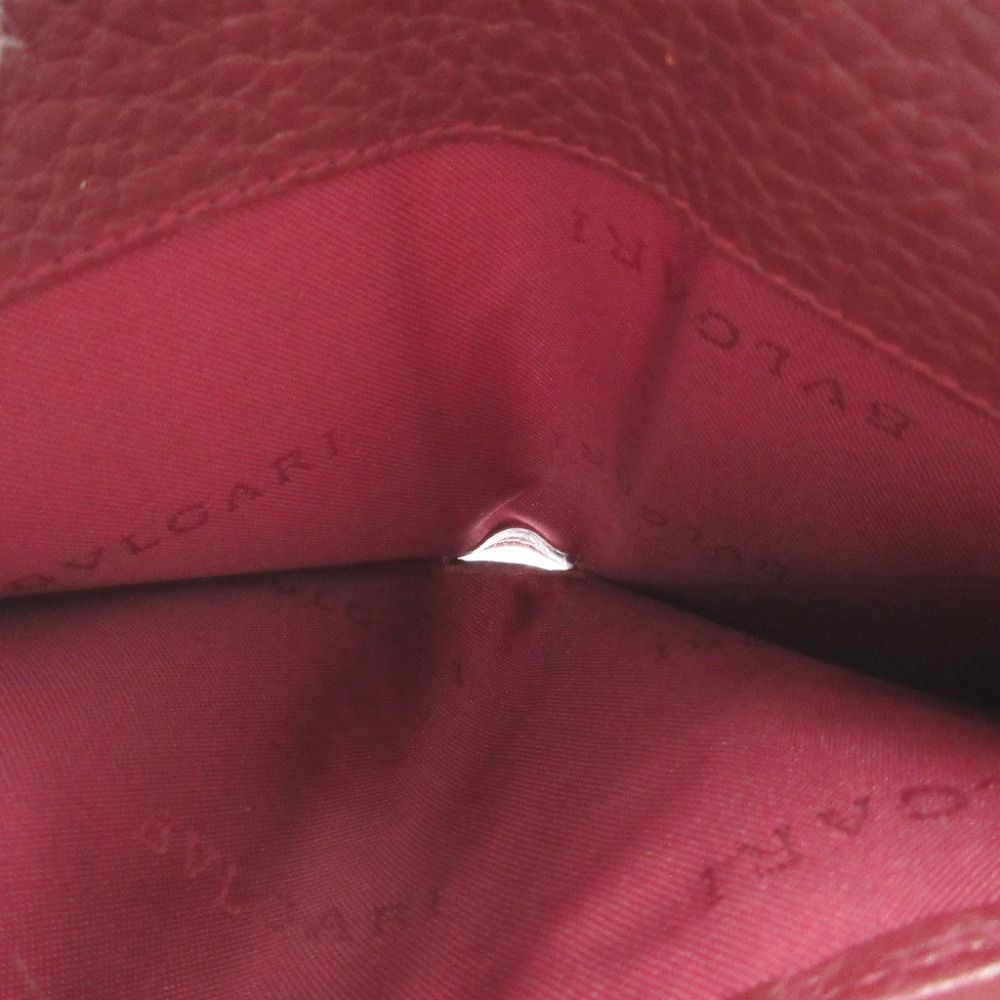 Bvlgari Canvas Leather Beige Bordeaux Hook Wallet — view 6