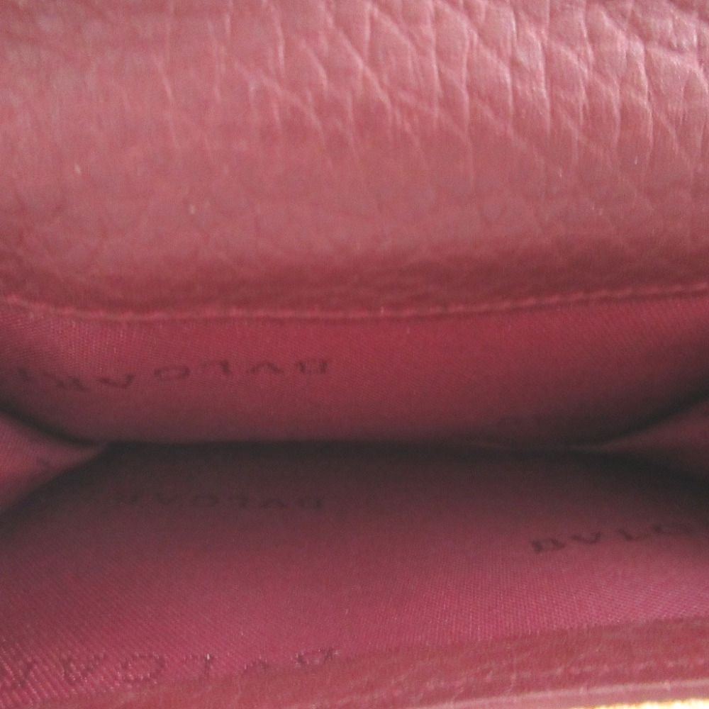 Bvlgari Canvas Leather Beige Bordeaux Hook Wallet — view 4