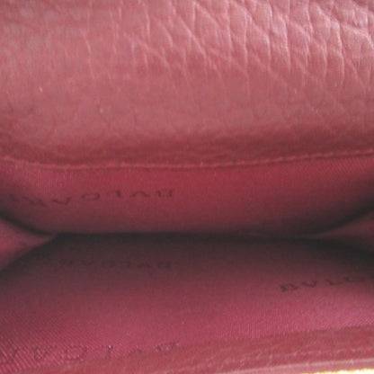 Bvlgari Canvas Leather Beige Bordeaux Hook Wallet — view 4