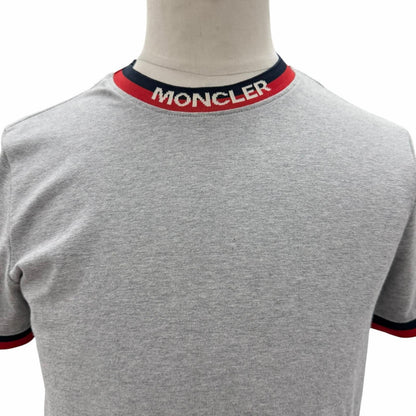 Moncler Maglia T-Shirt Tricolor Short Sleeve Raglan Gray XS — view 2