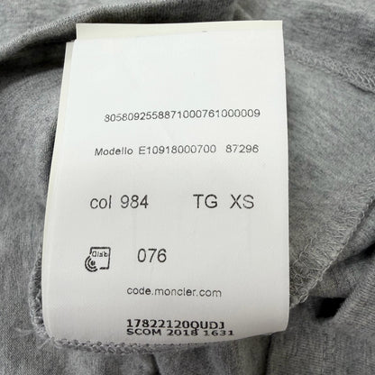 Moncler Maglia T-Shirt Tricolor Short Sleeve Raglan Gray XS — view 8