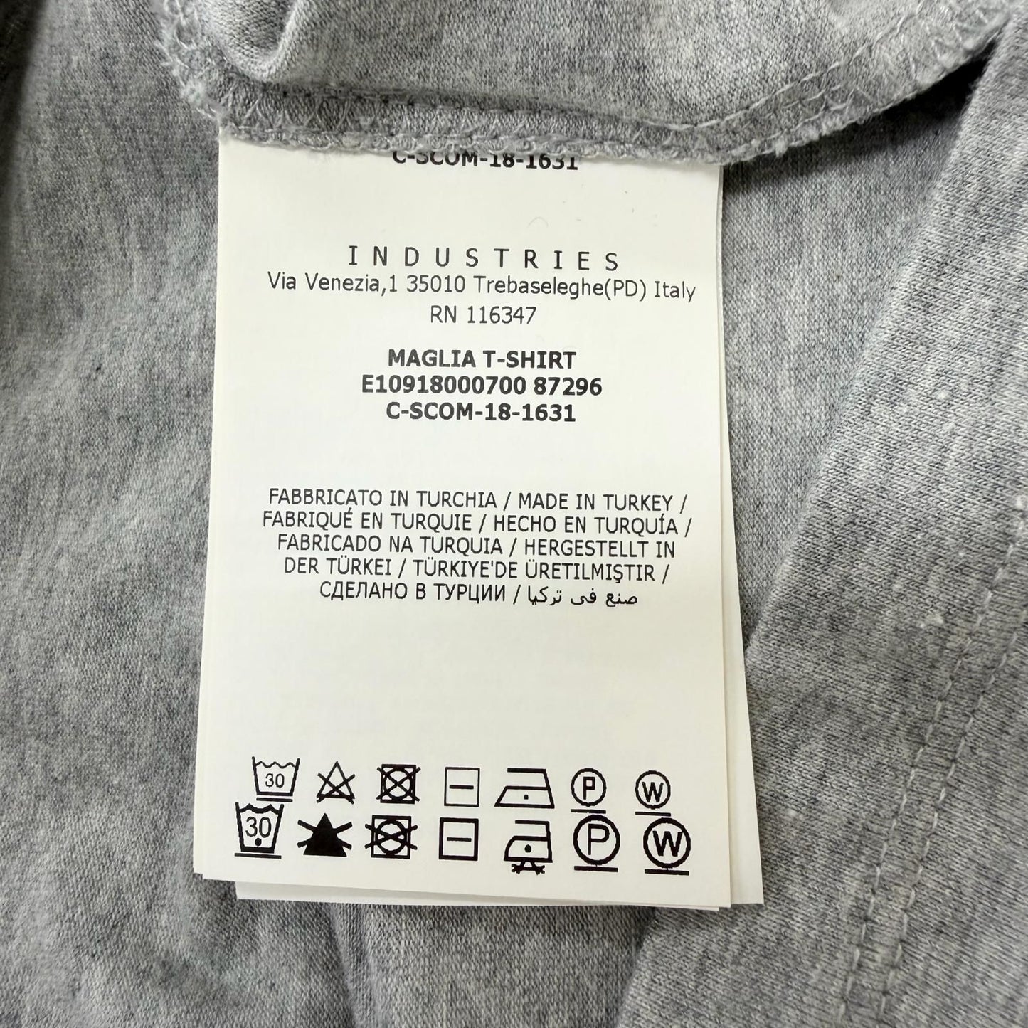 Moncler Maglia T-Shirt Tricolor Short Sleeve Raglan Gray XS — view 6