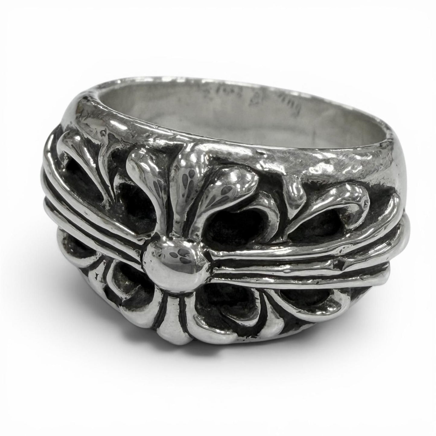 Chrome Hearts Floral Cross 925 Ring Silver