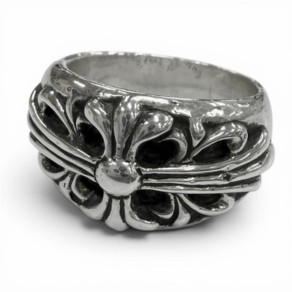 Chrome Hearts Floral Cross 925 Ring Silver