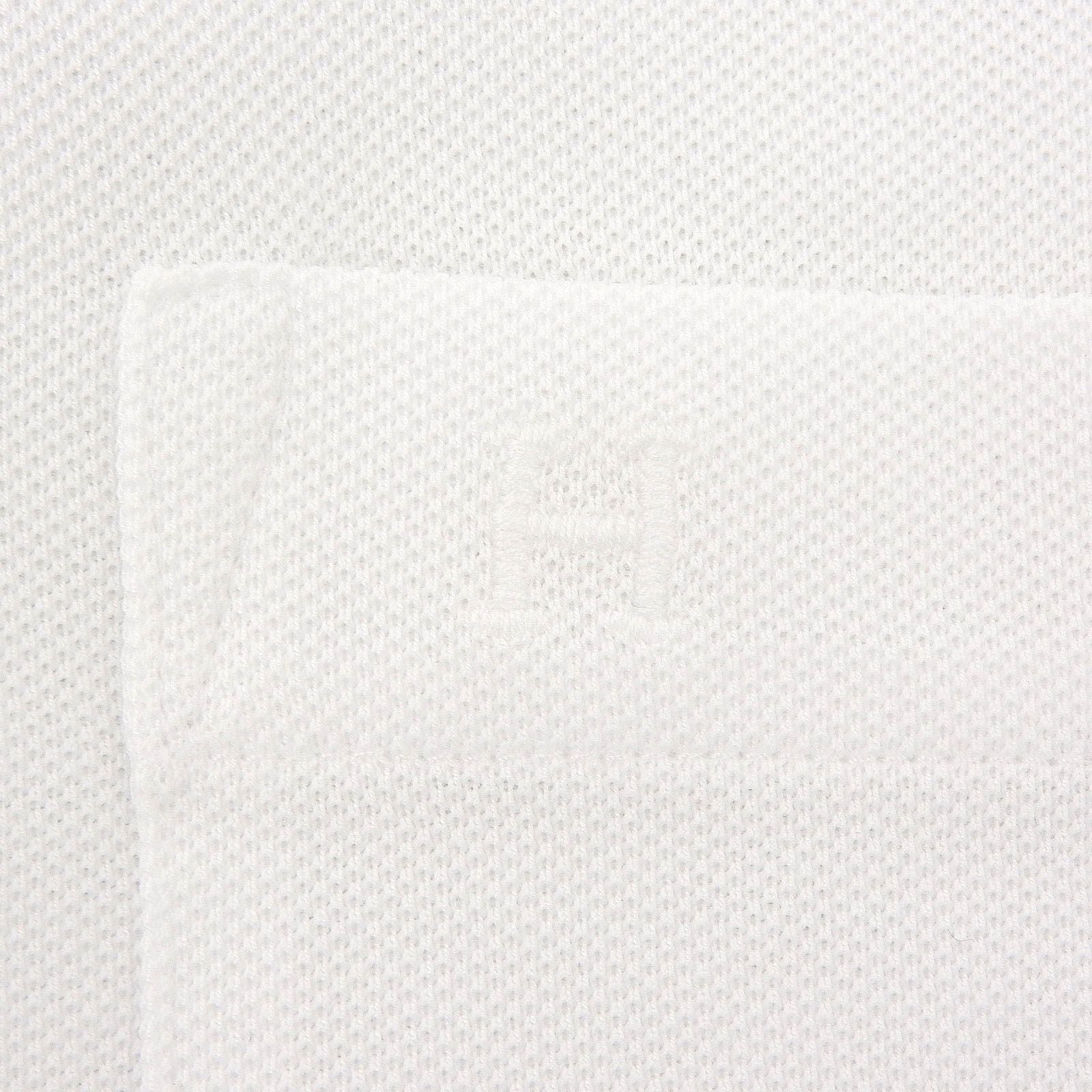 Hermes Cotton 100% Logo Embroidery Shell Button Short Sleeve Polo Shirt White — view 5