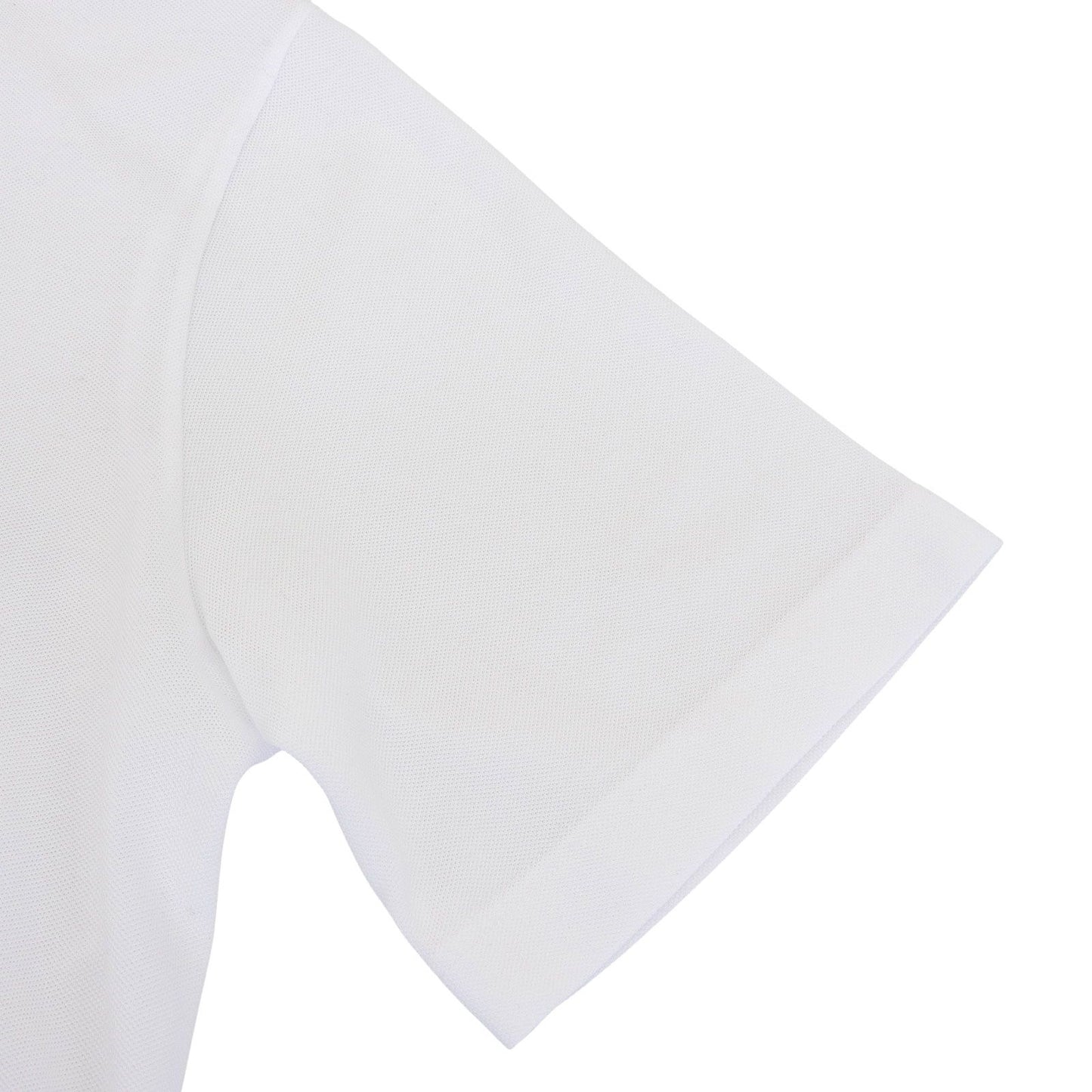 Hermes Cotton 100% Logo Embroidery Shell Button Short Sleeve Polo Shirt White — view 4