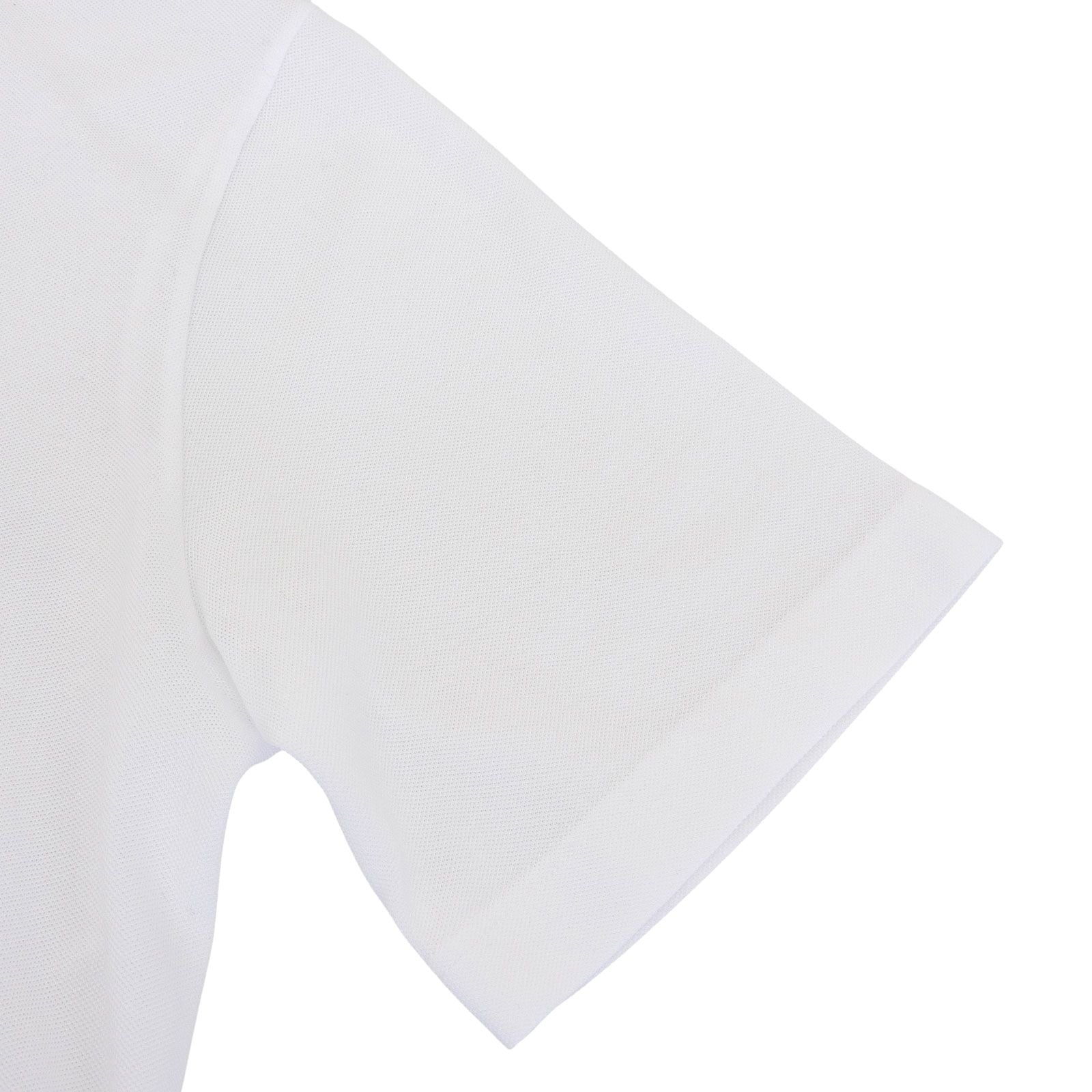 Hermes Cotton 100% Logo Embroidery Shell Button Short Sleeve Polo Shirt White — view 4