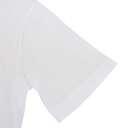 Hermes Cotton 100% Logo Embroidery Shell Button Short Sleeve Polo Shirt White — view 4