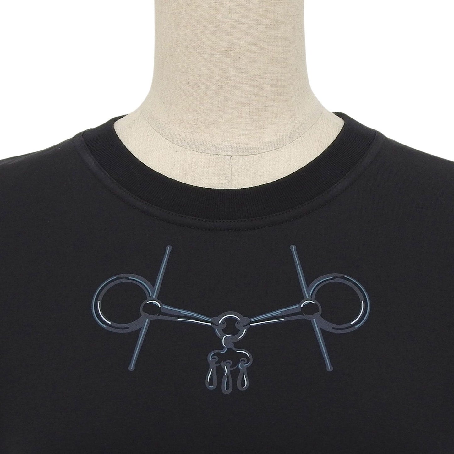 Hermes Cartouche Molle Cotton 100% Short Sleeve T-Shirt Black 36 — view 3