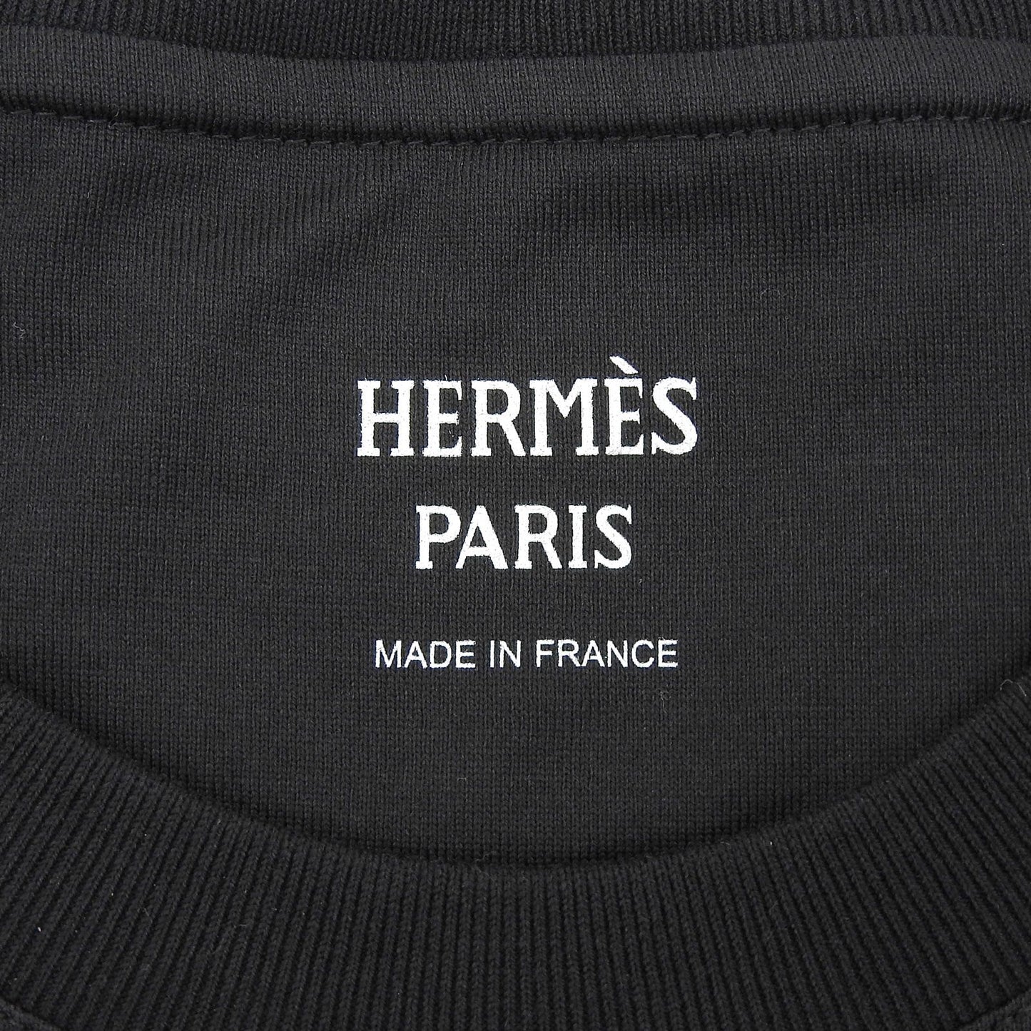 Hermes Cartouche Molle Cotton 100% Short Sleeve T-Shirt Black 36 — view 4