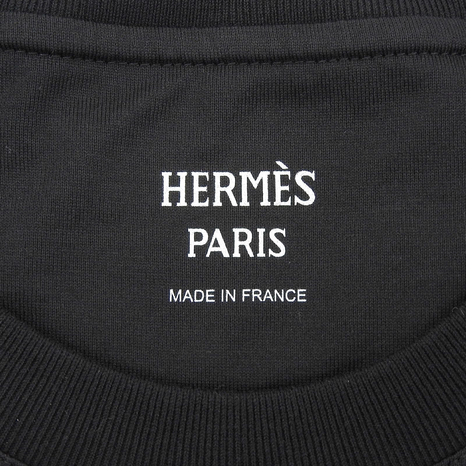 Hermes Cartouche Molle Cotton 100% Short Sleeve T-Shirt Black 36 — view 4