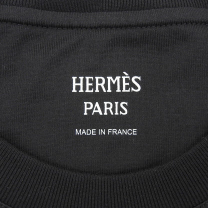 Hermes Cartouche Molle Cotton 100% Short Sleeve T-Shirt Black 36 — view 4