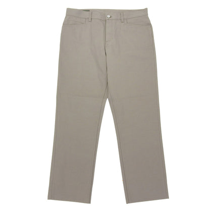 Hermes Cotton 100% Series Button Leather with Patch Fly Pants Khaki 44