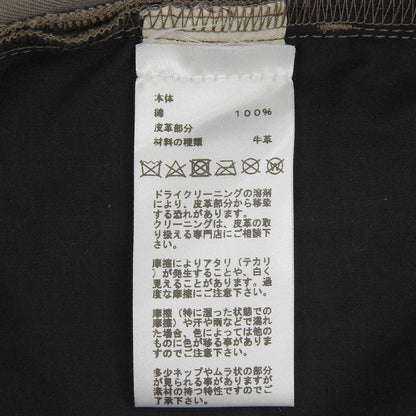 Hermes Cotton 100% Series Button Leather with Patch Fly Pants Khaki 44 — view 8