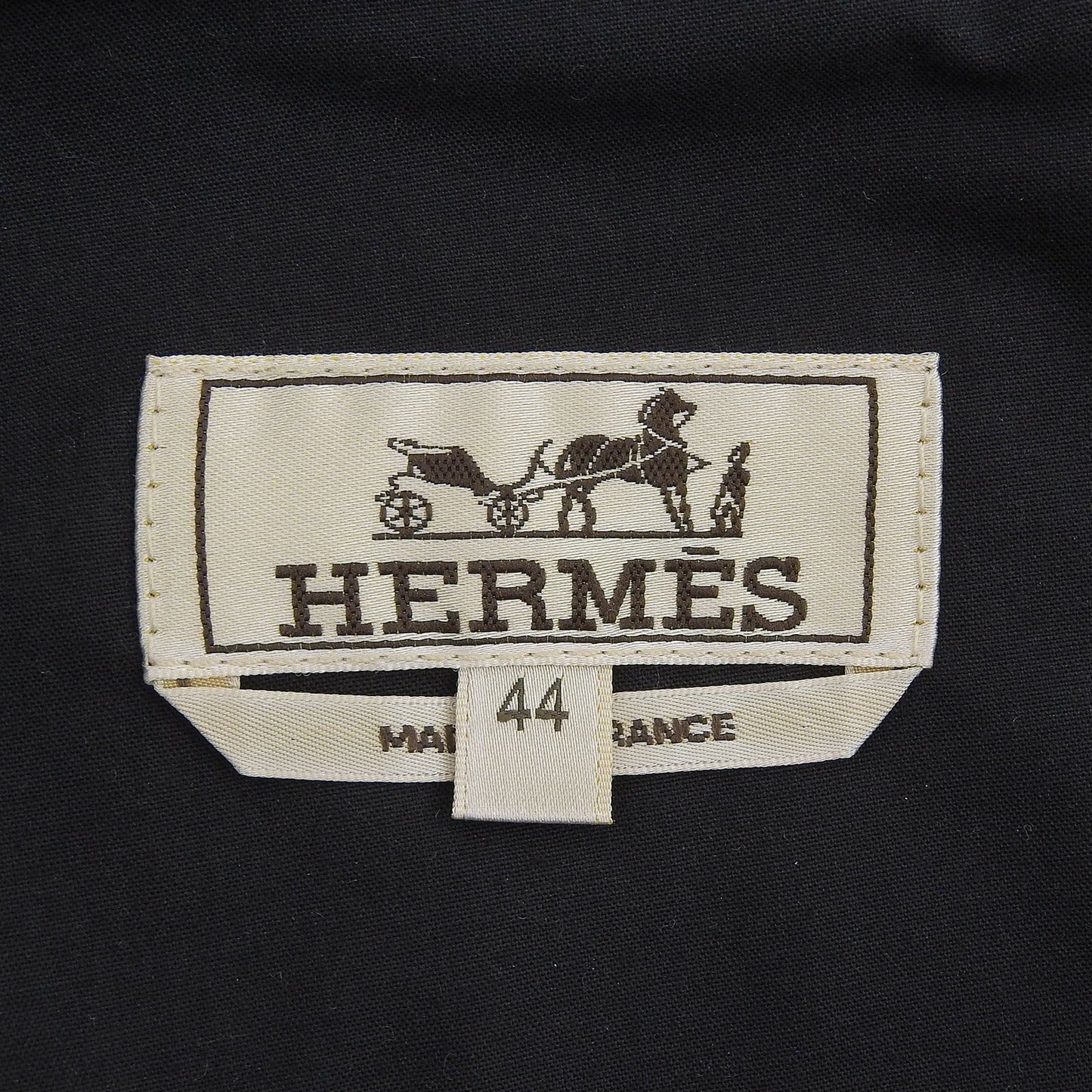Hermes Cotton 100% Series Button Leather with Patch Fly Pants Khaki 44 — view 7