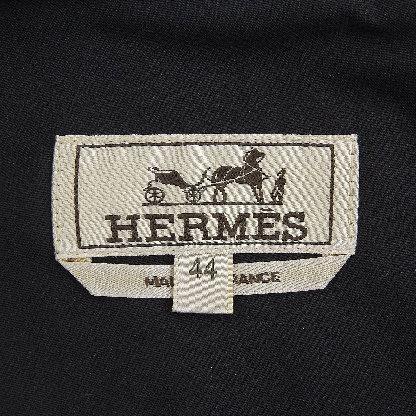 Hermes Cotton 100% Series Button Leather with Patch Fly Pants Khaki 44 — view 7