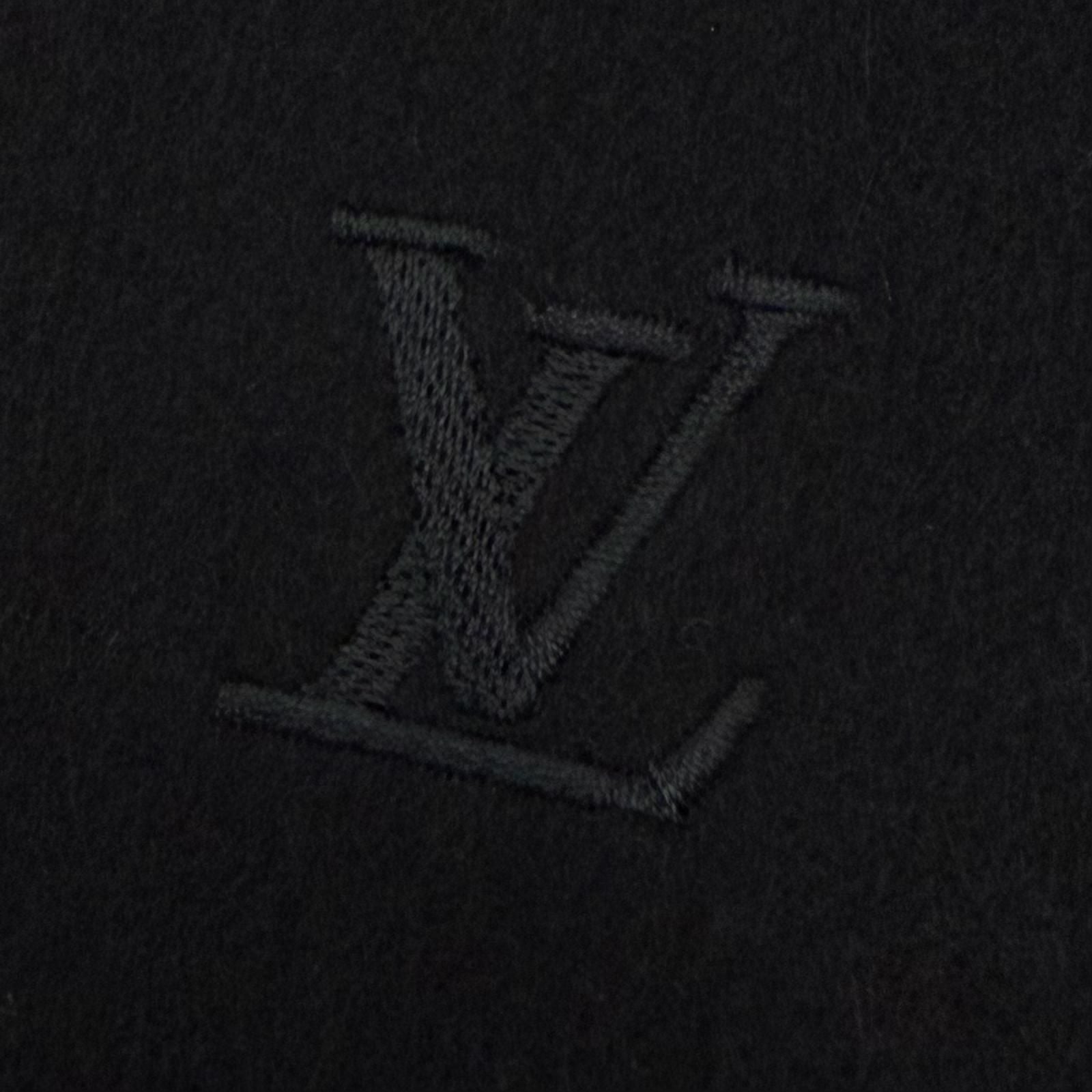 Louis Vuitton Cashmere Echarpe Jhelum LV Logo Embroidered Scarf with Fringe — view 5