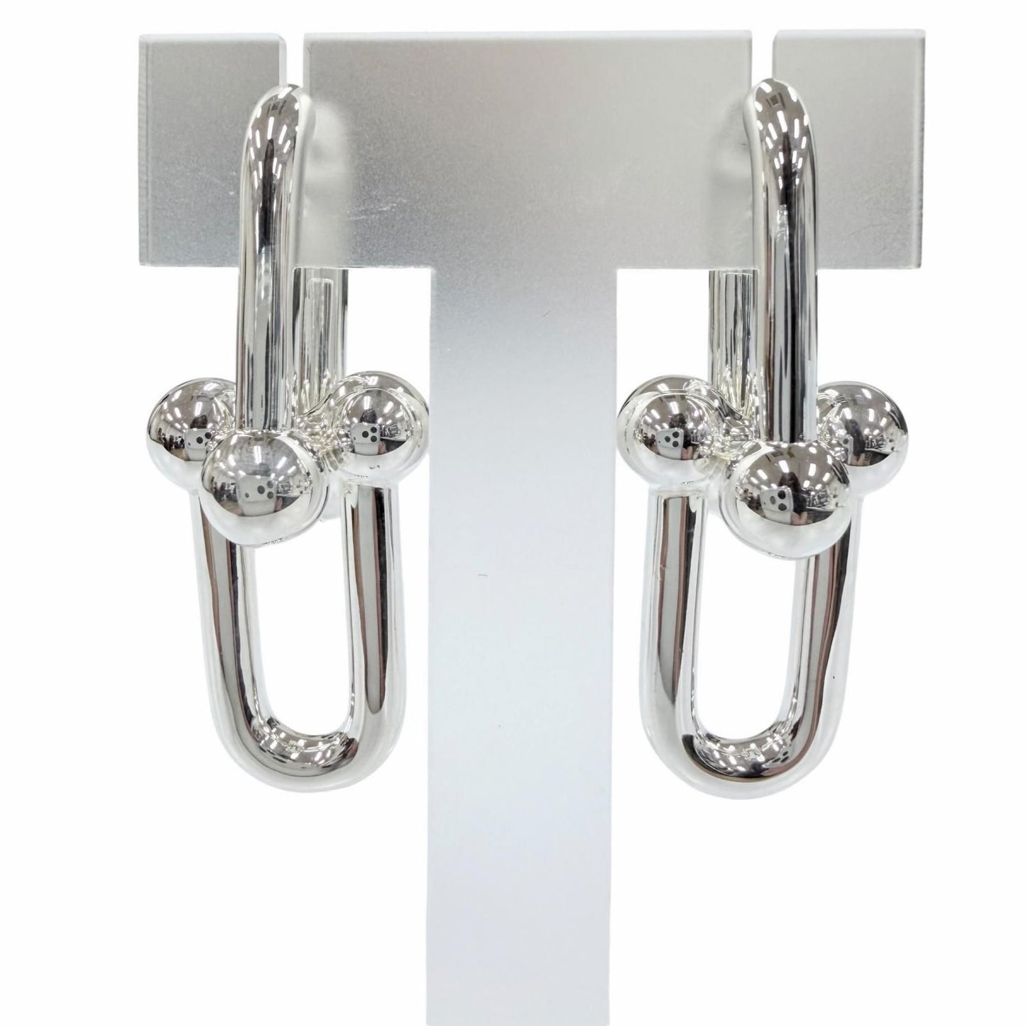 Tiffany & Co Extra Large Link Earrings Silver