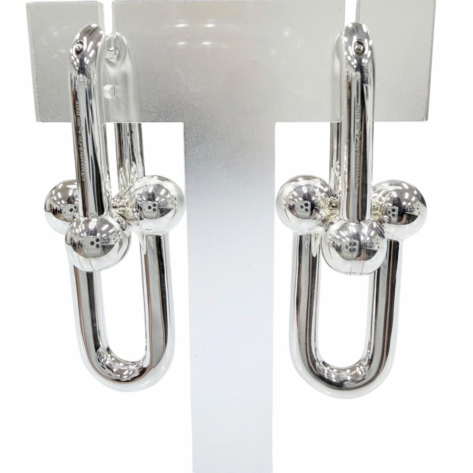 Tiffany & Co Extra Large Link Earrings Silver — view 3
