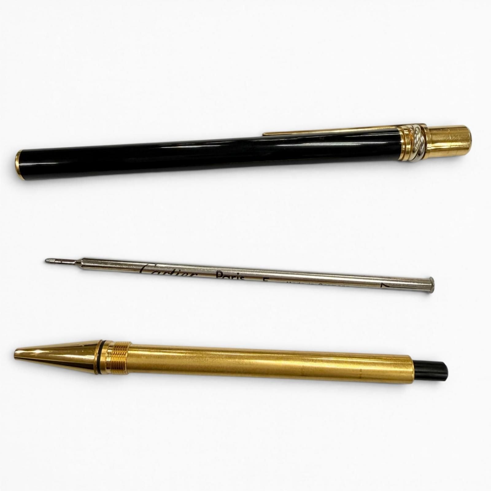 Cartier Trinity Twist Ballpoint Pen Black Gold Handwriting Confirmed — view 3