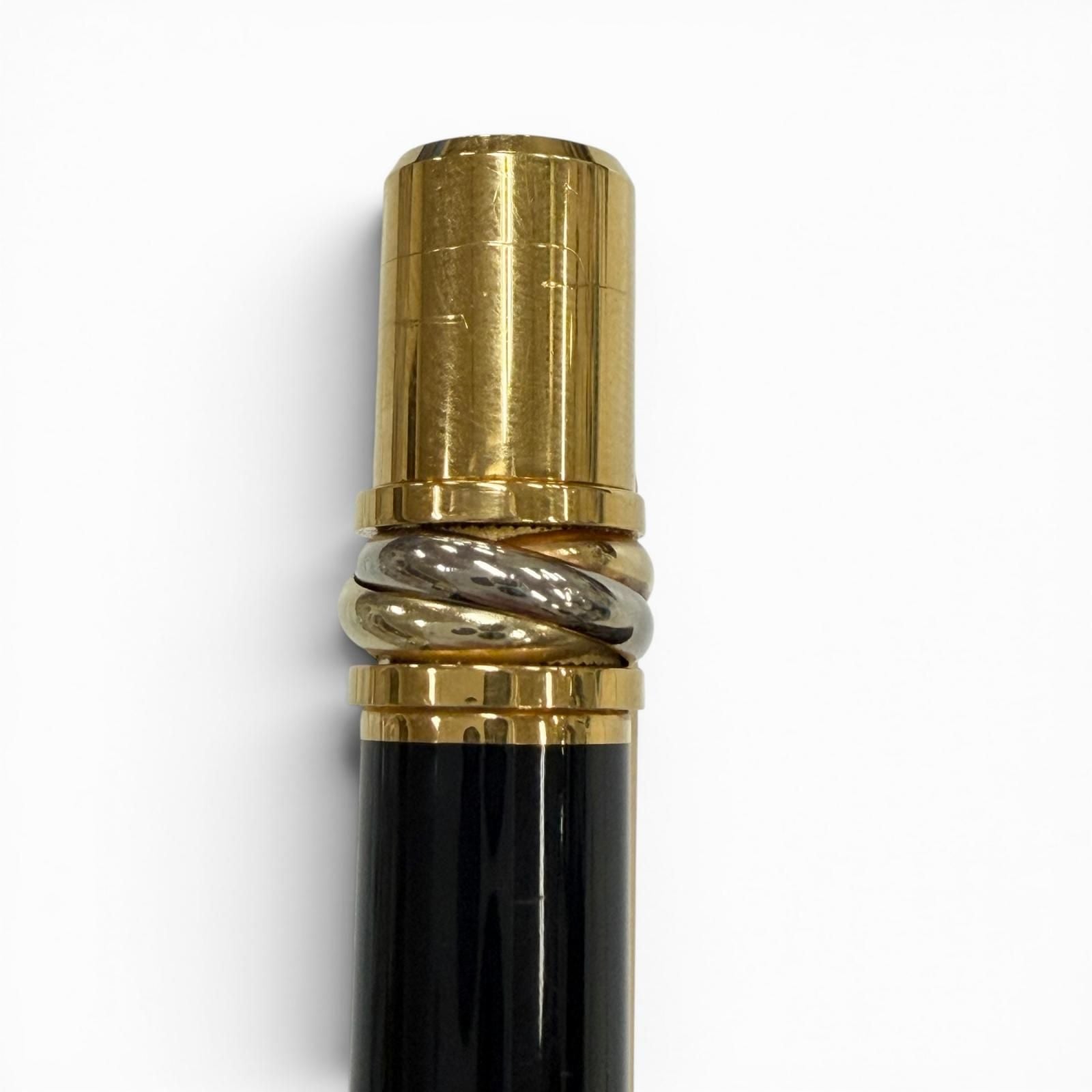 Cartier Trinity Twist Ballpoint Pen Black Gold Handwriting Confirmed — view 6
