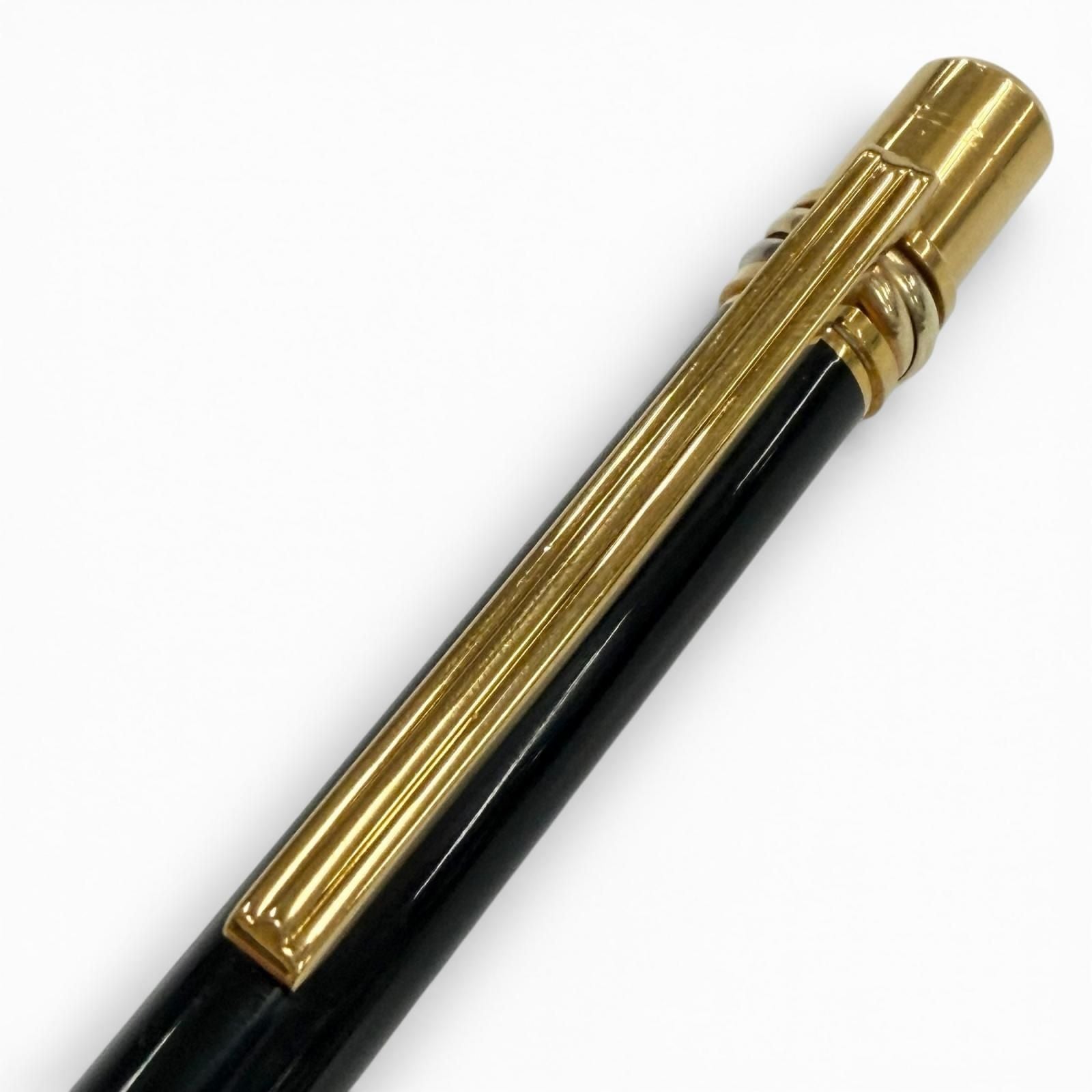 Cartier Trinity Twist Ballpoint Pen Black Gold Handwriting Confirmed — view 5