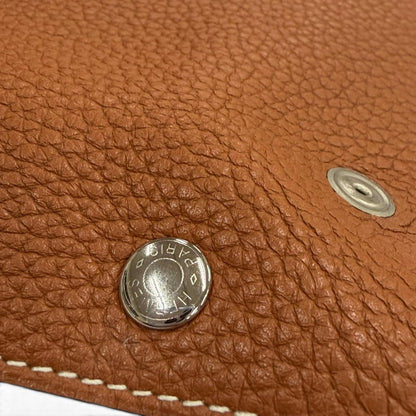 Hermes Vido Posh Tray Taurillon Clemence Leather Silver Logo Case Brown — view 5