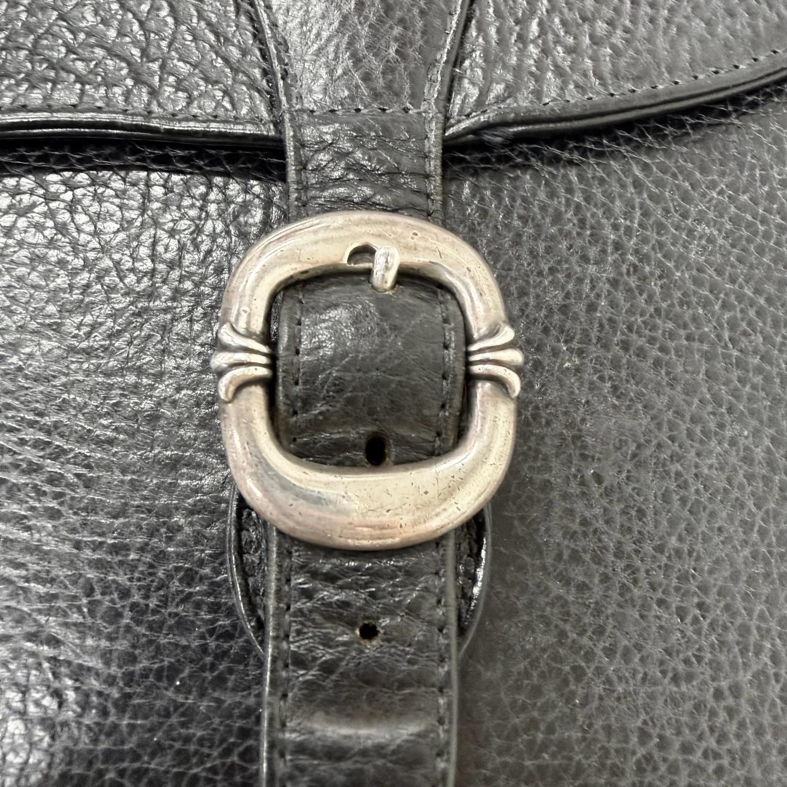 Chrome Hearts Leather Part Gunslinger CH Plus Briefcase Handbag Black — view 7