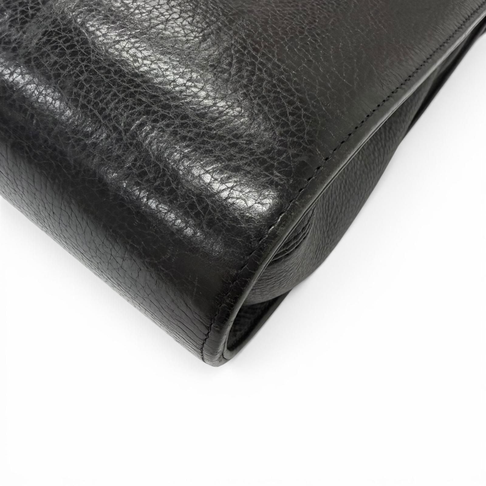 Chrome Hearts Leather Part Gunslinger CH Plus Briefcase Handbag Black — view 5