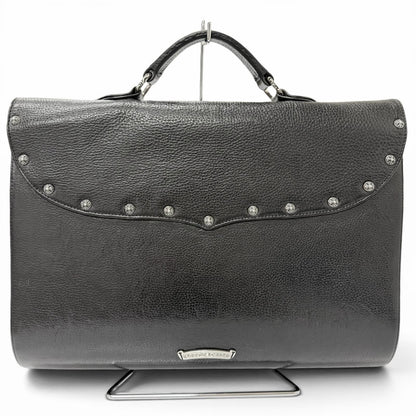 Chrome Hearts Leather Part Gunslinger CH Plus Briefcase Handbag Black — view 2
