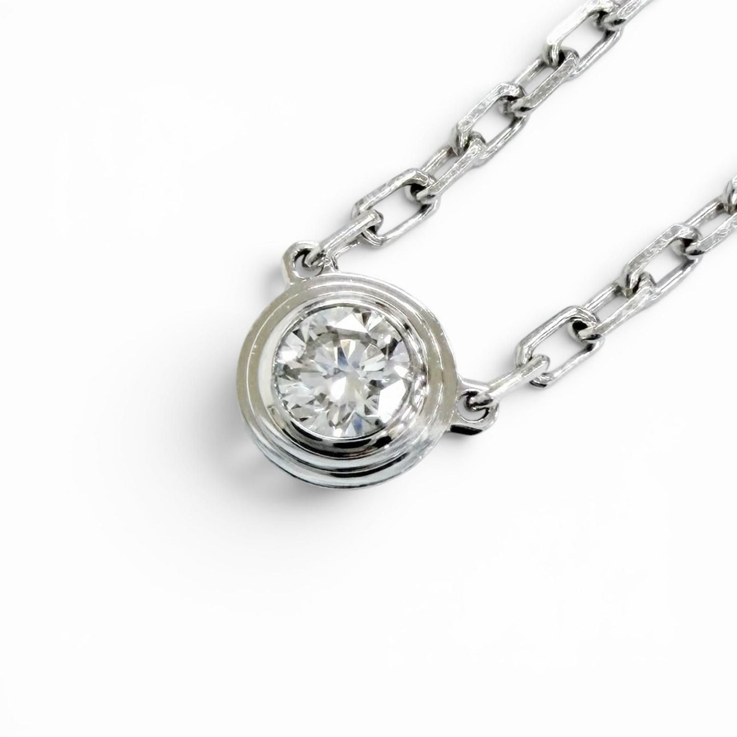 Cartier d'Amour SM Diamond Necklace 18k White Gold White 41 cm