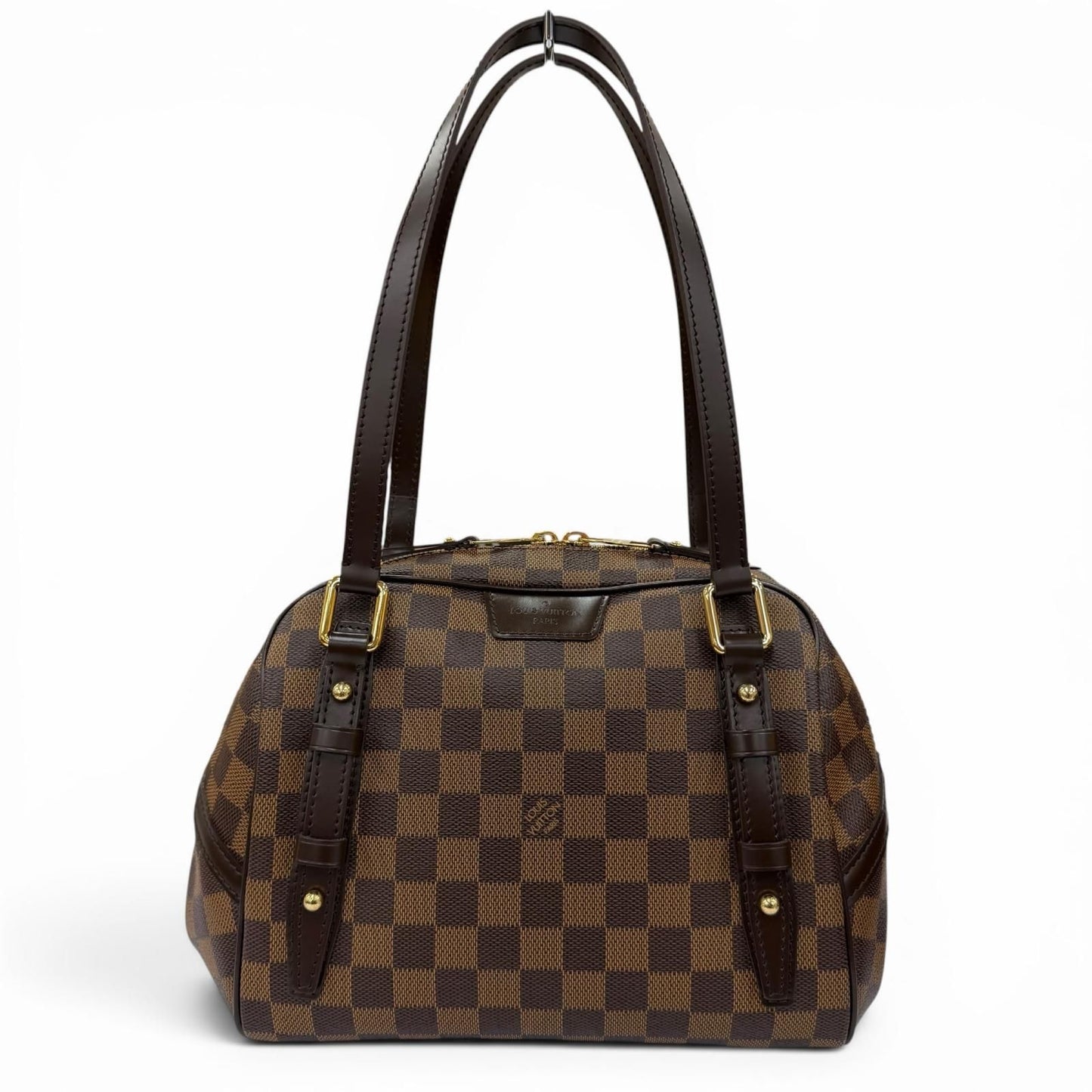 Louis Vuitton Damier Rivington PM Canvas Handbag Brown