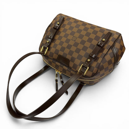 Louis Vuitton Damier Rivington PM Canvas Handbag Brown — view 5