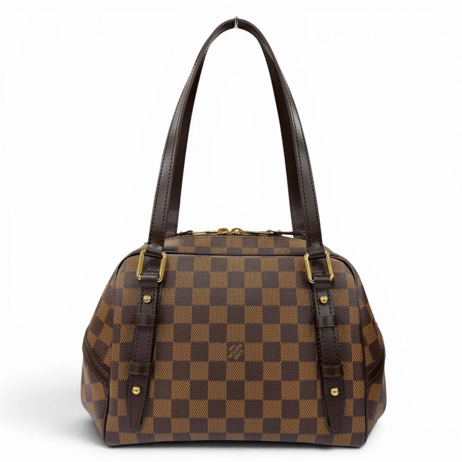 Louis Vuitton Damier Rivington PM Canvas Handbag Brown — view 3