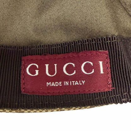Gucci Yuko Higuchi Bo & Boris GG Canvas Lambskin Baseball Cap Hat Beige M 57 cm — view 7