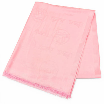Hermes Logo Scarf Pink