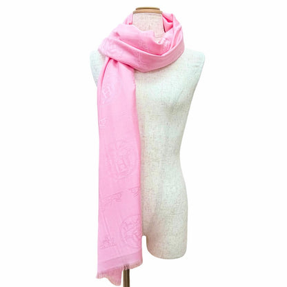 Hermes Logo Scarf Pink — view 3