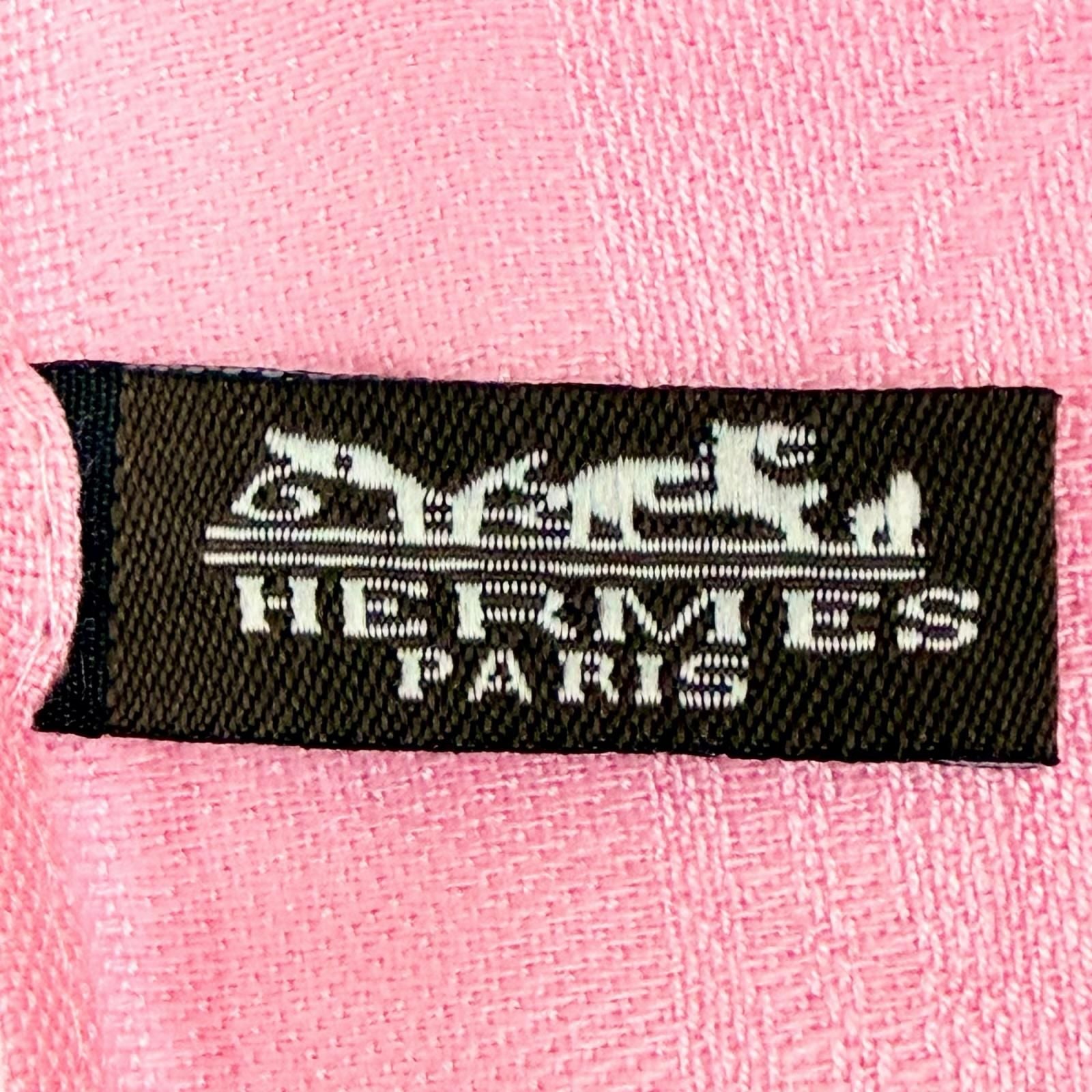 Hermes Logo Scarf Pink — view 6