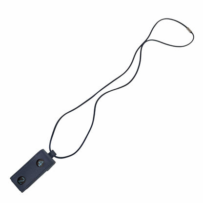 Hermes Coup de Blue Jean Navy 3 Dice Leather Necklace 85 cm — view 7