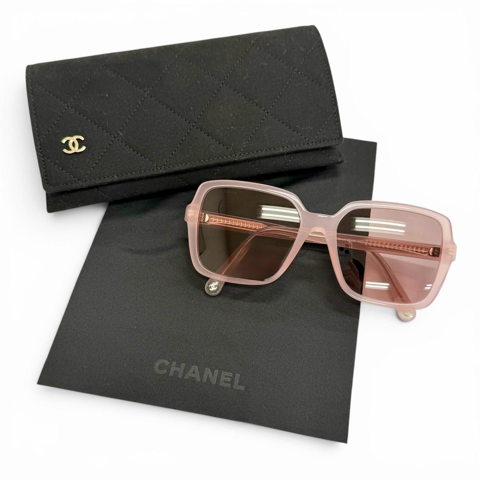 Chanel CC Logo Square Sunglasses Eyewear Clearance Demo Lens — view 2