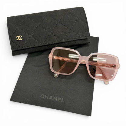Chanel CC Logo Square Sunglasses Eyewear Clearance Demo Lens — view 2
