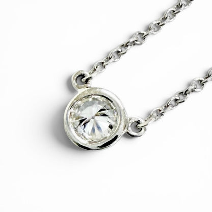 Tiffany & Co by the Yard Diamond Frame Diameter 5.0 Necklace Platinum — view 5