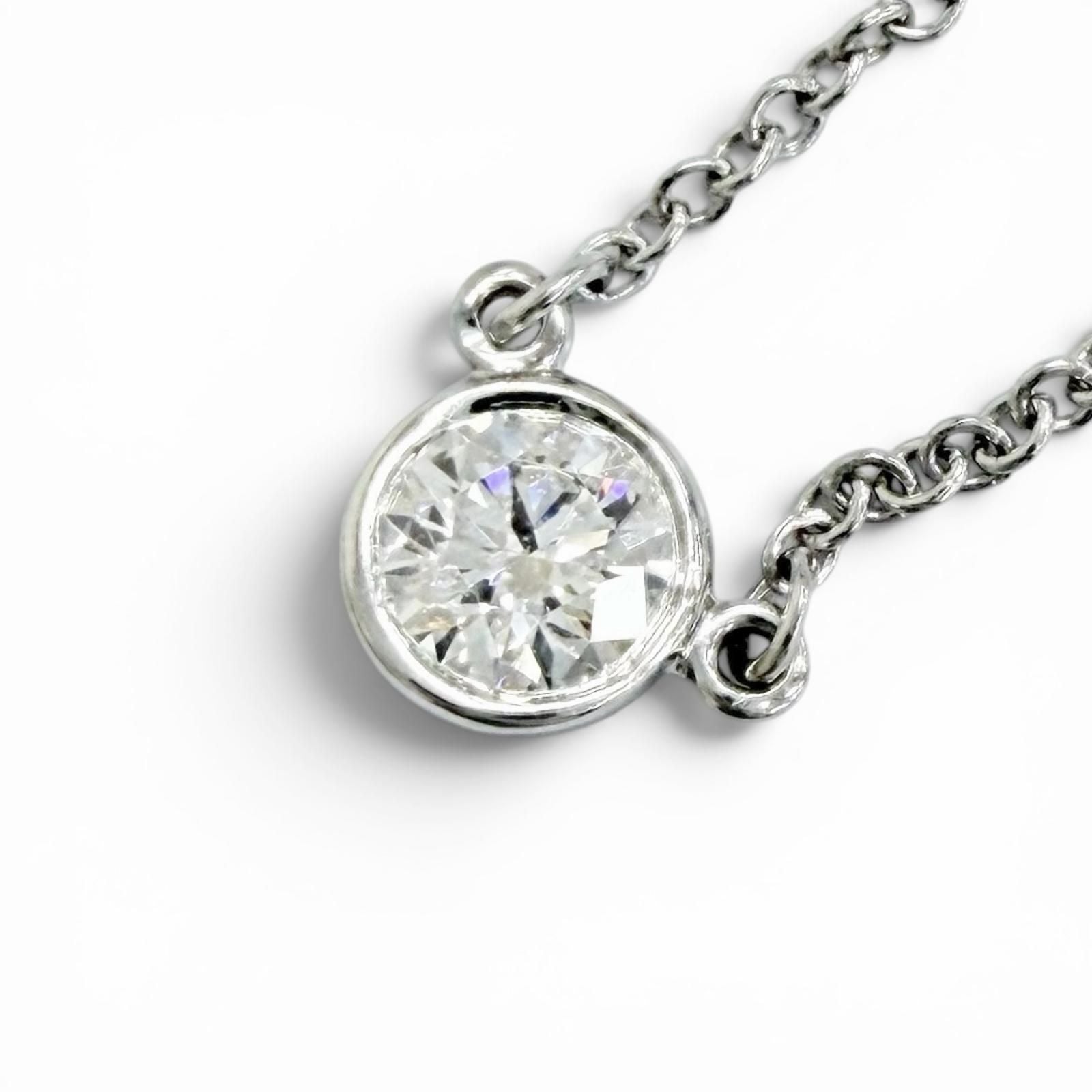 Tiffany & Co by the Yard Diamond Frame Diameter 5.0 Necklace Platinum